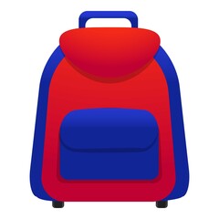Poster - fashion backpack icon. cartoon of fashion backpack vector icon for web design isolated on white back