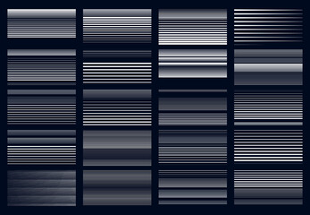 Aufkleber - Halftone random horizontal straight parallel lines, stripes pattern and background. Lines vector illustrations. Streaks, strips, hatching and pinstripes element. Liny, lined, striped vector