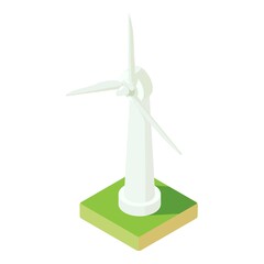 Poster - Modern wind turbine icon. Isometric of modern wind turbine vector icon for web design isolated on white background