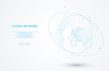 Poster - technology image of globe