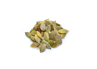 Pumpkin seeds isolated on  white background