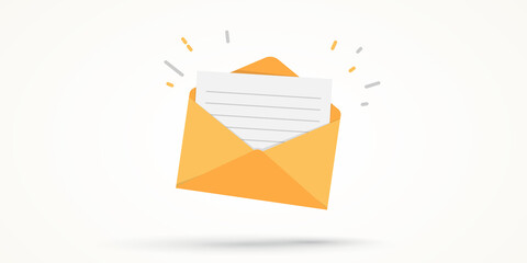 vector mail envelope on white background