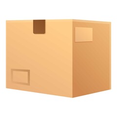 Poster - Postal parcel icon. Cartoon of postal parcel vector icon for web design isolated on white background