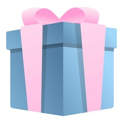 Poster - Fragile gift box icon. Cartoon of fragile gift box vector icon for web design isolated on white background
