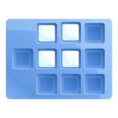 Poster - Drink ice cube box icon. Cartoon of drink ice cube box vector icon for web design isolated on white background
