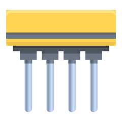 Poster - Capacitor icon. Cartoon of capacitor vector icon for web design isolated on white background