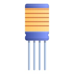Poster - Ceramic capacitor icon. Cartoon of ceramic capacitor vector icon for web design isolated on white background