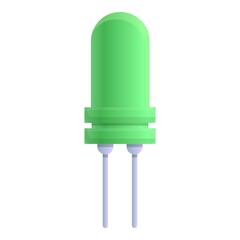 Poster - Resistor capacitor icon. Cartoon of resistor capacitor vector icon for web design isolated on white background
