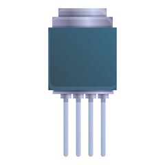 Poster - Transistor capacitor icon. Cartoon of transistor capacitor vector icon for web design isolated on white background