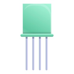 Poster - Radio capacitor icon. Cartoon of radio capacitor vector icon for web design isolated on white background