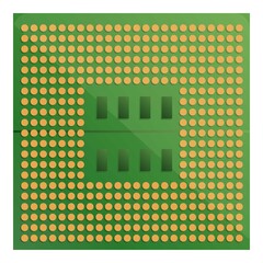 Poster - Gpu processor icon. Cartoon of gpu processor vector icon for web design isolated on white background