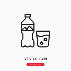 Poster - mineral water icon vector sign symbol