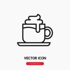 Poster - cappuccino icon vector sign symbol
