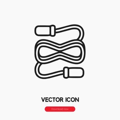Poster - skipping rope icon vector sign symbol