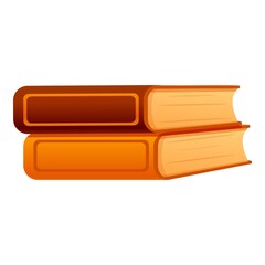 Poster - Autumn book stack icon. Cartoon of autumn book stack vector icon for web design isolated on white background