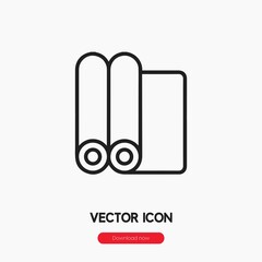 Poster - yoga mat icon vector sign symbol