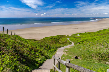 Rhosilli Bay, Gower Peninsula in Summer