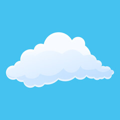 Poster - Nice cloud icon. Cartoon of nice cloud vector icon for web design isolated on white background