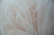 folds of translucent tulle fabric close up