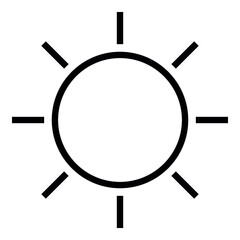 Wall Mural - line Sun Icon for Brightness, Intensity Setting icon Vector. eps 10