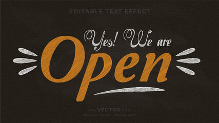 Sign typography chalkboard premium editable text effect