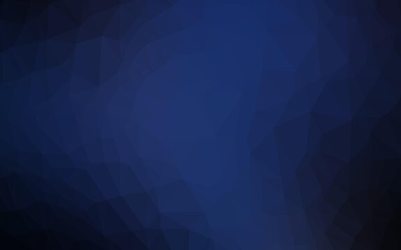 Dark BLUE vector triangle mosaic template.