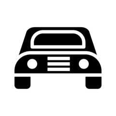 Poster - Car icon in simple style. editable. Vector illustration on white background