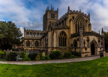 A View Towards St Mary's Church In Melton Mowbray, Leicestershire, UK In The Summertime