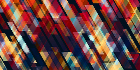 Fototapete - 3d illustration barely dark blue yellow red light abstract technology background for computer graphics internet websites and business