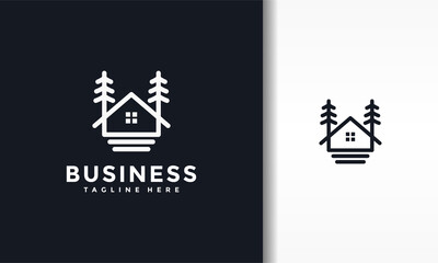 Poster - fir tree house logo