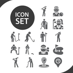 Simple set of round of related filled icons.