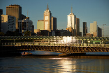 Clarendon St Footbridge Over Yarra River,Melbourne