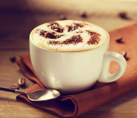 Wall Mural - Cappuccino. Cup of Cappuccino Coffee