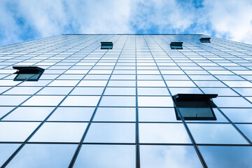 Poster - Modern facade of glass and steel.