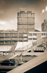 Canvas Print - cityscape - flyover and apartment