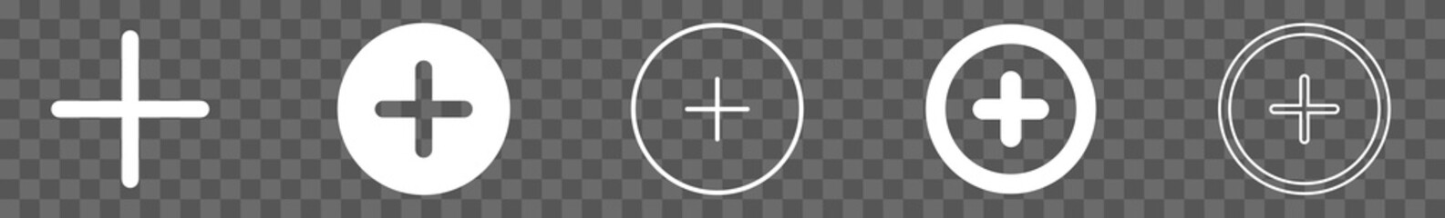 Wall Mural - add plus icon white | addition buttons | positive symbol | additional logo | cross icons sign | isol