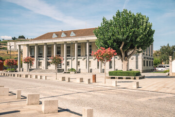 Wall Mural - a large ceremonial building that is the city council in the city center. beauty of architectural buildings in portugal