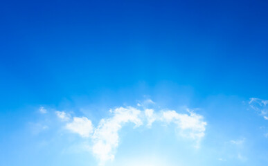 Wall Mural - international day of clean air for blue skies concept: abstract white cloud and blue sky in sunny da
