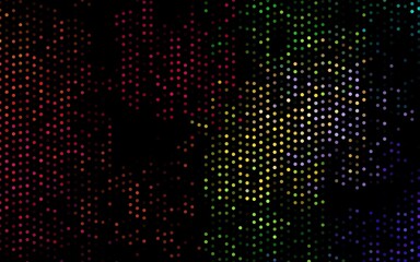 Poster - dark multicolor, rainbow vector layout with circle shapes.