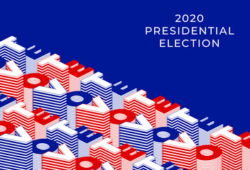 Vote 2024 banner. United States of America Presidential Election 2024. Vector stock illustration