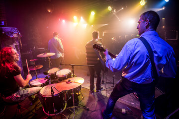 Wall Mural - Band performs on stage