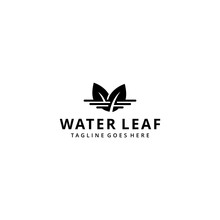Illustration Modern Natural Leaf Floating On Water Icon Design Logo Concept Icon Template