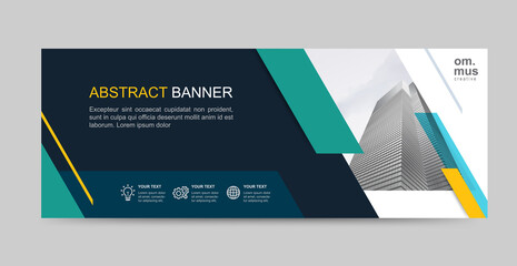 Vector abstract header and banner background. Social media and business web design template. can use for landing page, cover, bifold, flyer and social media