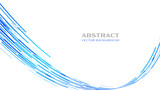 Fototapeta Abstrakcje - 青い曲線的な背景