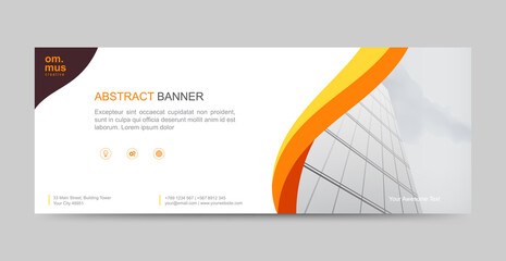 Fototapete - Vector abstract header and banner background. Social media and business web design template. can use for landing page, cover, bifold, flyer and social media