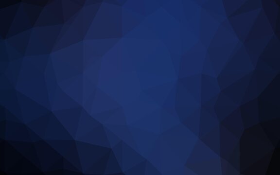 Dark BLUE vector polygonal template.