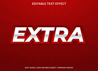 Poster - extra text effect template with bold and 3d style use for business logo and brand
