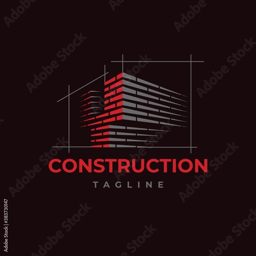 Cuadros en Lienzo Home build symbol logo design vector template