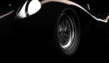 Silhouette Of Black Vintage Sports Car