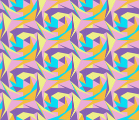 Poster - Seamless abstract pattern with the image of geometric shapes and lines. Abstract vector design for web banner, business presentation, brand package, fabric, print, wallpaper.
